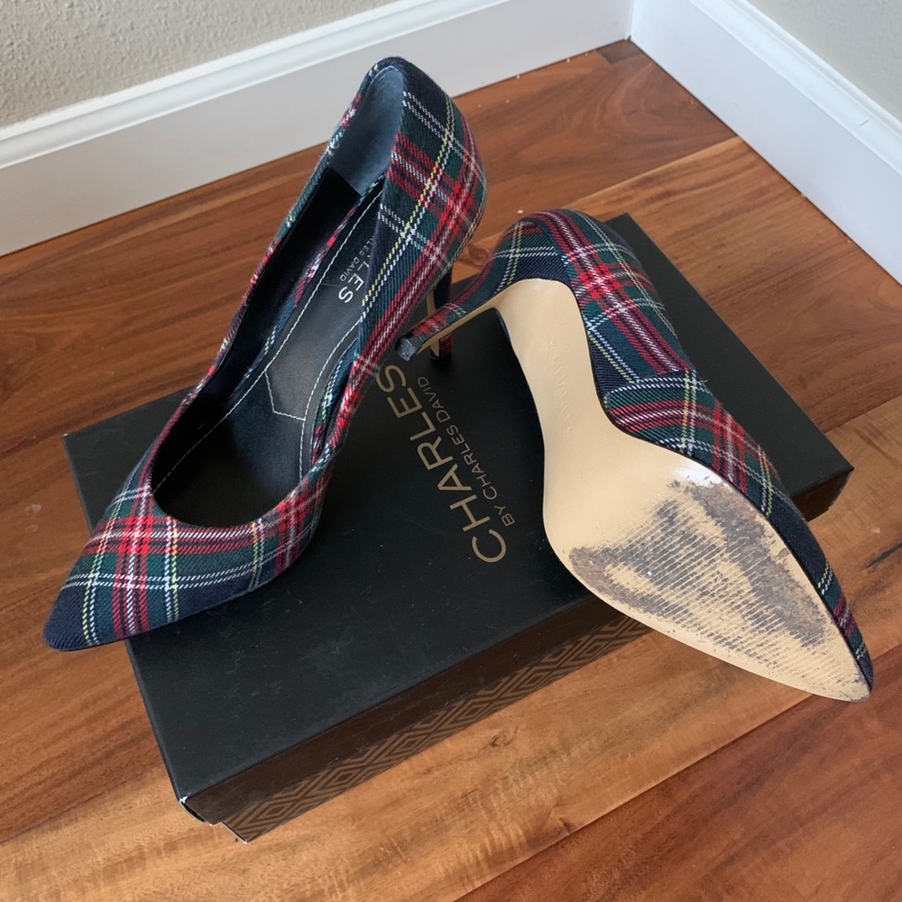 Charles Plaid Fabric Pumps
